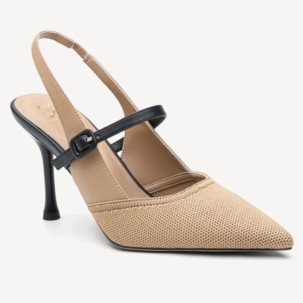 StrikeStep Elegant Stiletto Heeled Slingback Apricot